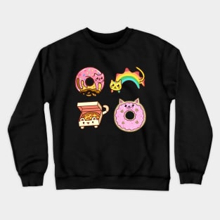 cute donut cats Crewneck Sweatshirt